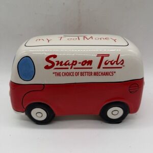 Snap On Tools Ceramic Piggy Bank Mechanic Collector Wagon Snapon Coin Money